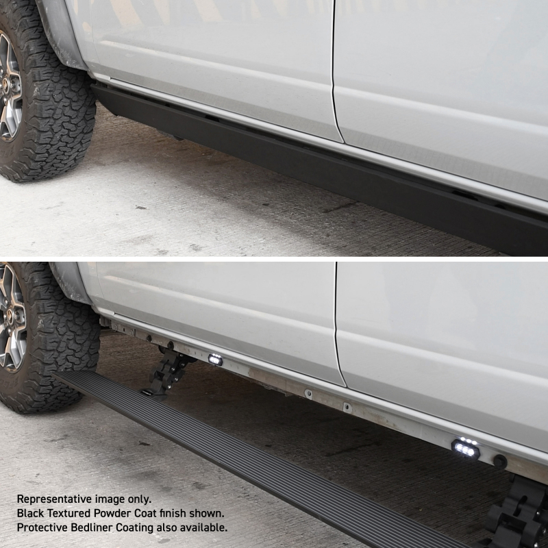 Toyota Tacoma Running Boards - Go Rhino - VoltStep Electric - Textured Black - `24-`27